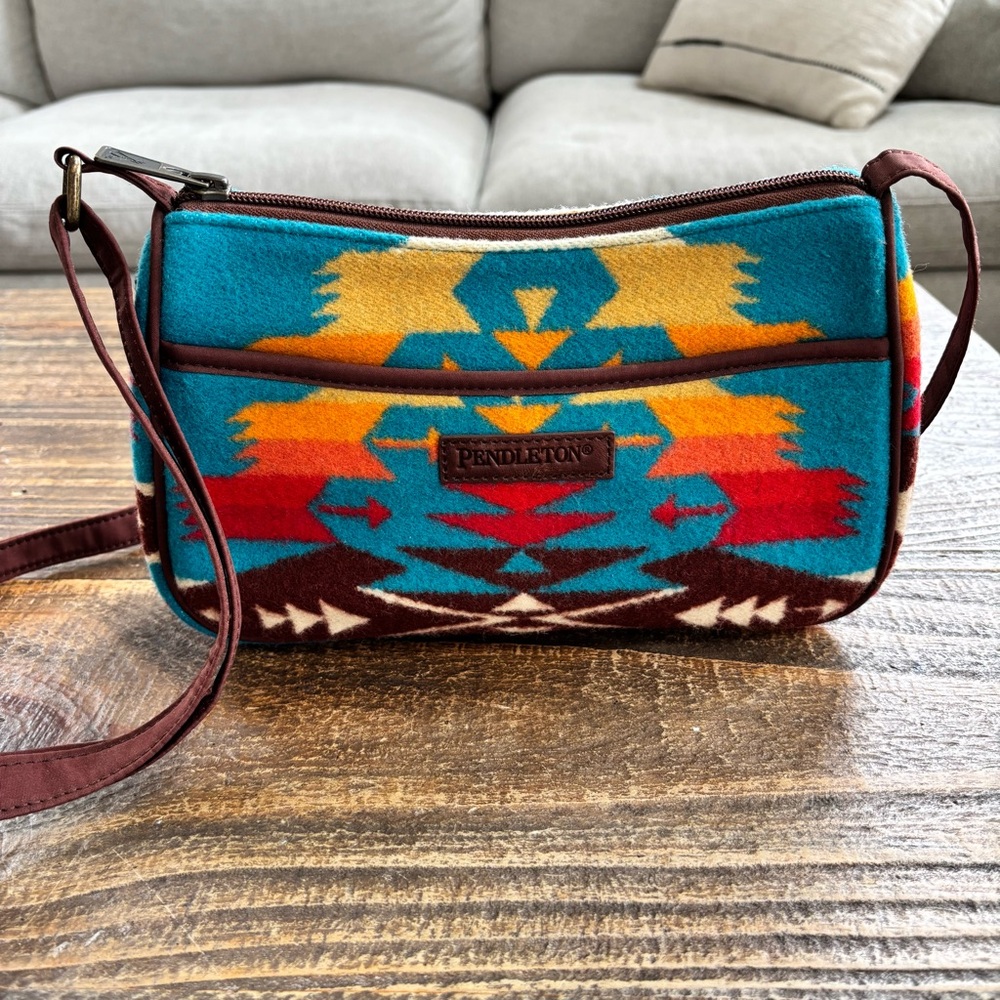 Pendleton Wool Boho Southwest Print Crossbody Bag - Picture 2 of 11